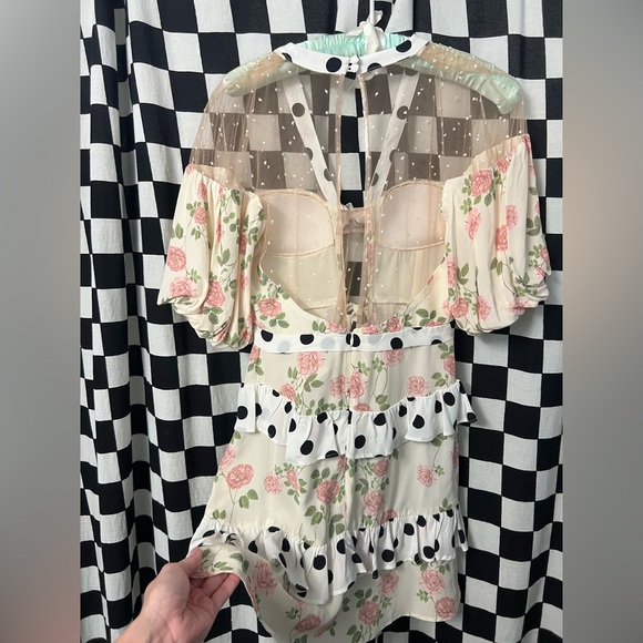 For Love And Lemons Butterscotch Tiered Mini Dress - Picture 13 of 16